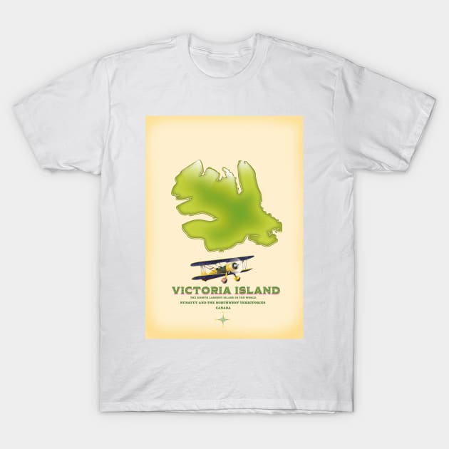 Victoria Island Canada map T-Shirt by nickemporium1